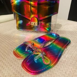 Iridescent Purse and Sandals
